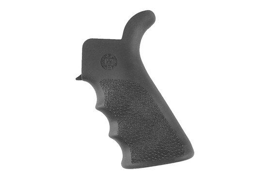 Black AR-15 pistol grip with finger grooves